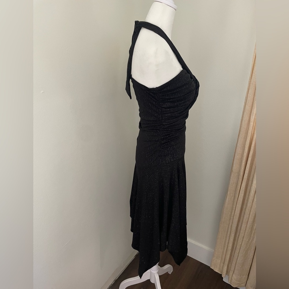 VTG Y2K Speechless Black asymmetrical halter Dress Size M Goth Fairy Whimsygoth - Picture 6 of 10